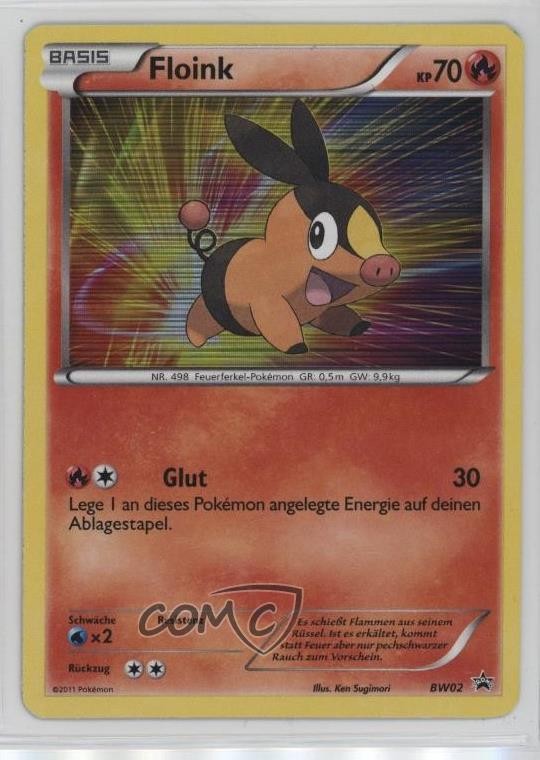 Tepig German Pokémon Black & White Black Star Promo #BW02