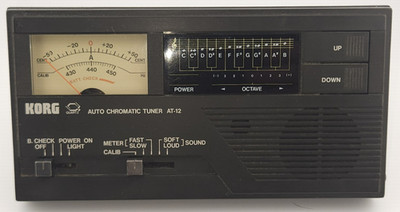 Vintage KORG Auto Chromatic Tuner Model AT-12 Battery Op - Tested, Working