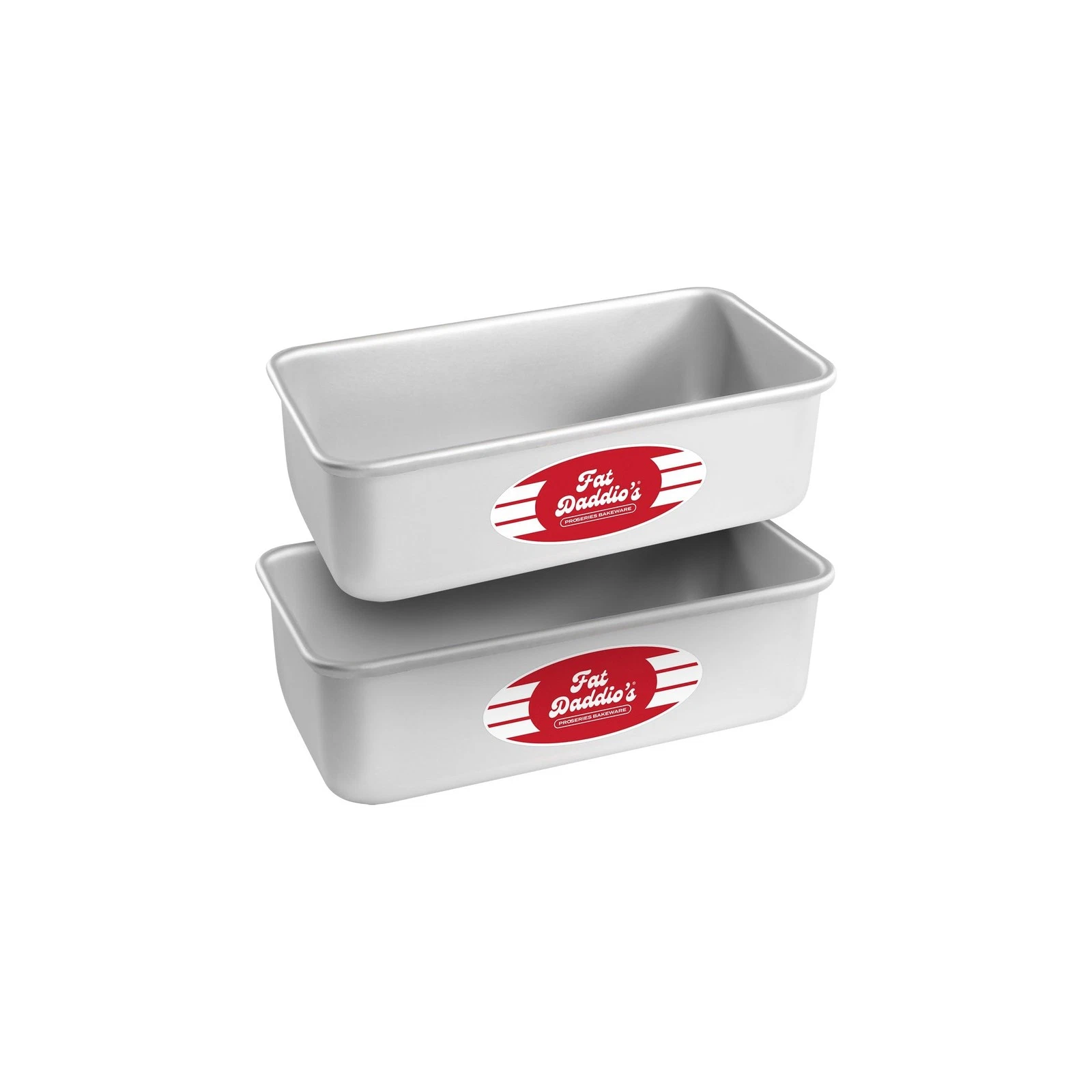 2 PCS 7.75x3.75x2.5 Inch Anodized Aluminum Bread Pan Silver Loaf Pan