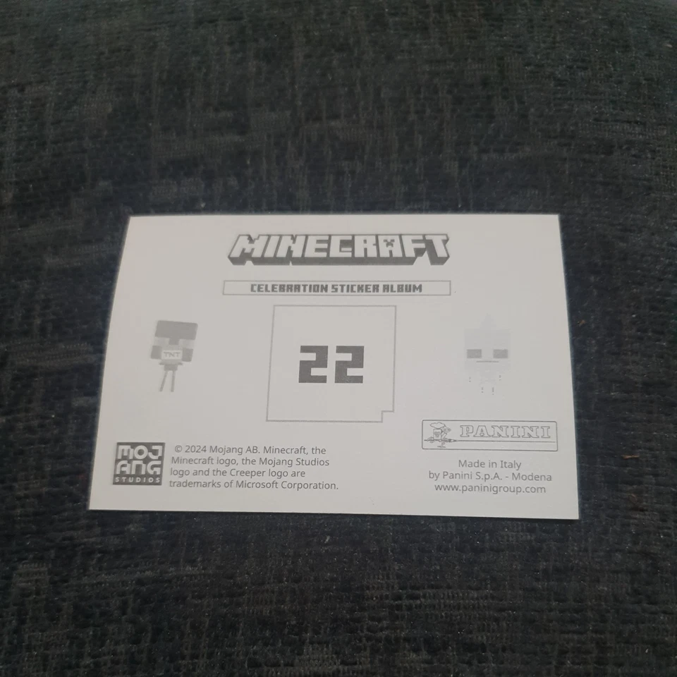 ❄️2024 Panini MINECRAFT #22 sticker - Image 2 of 2