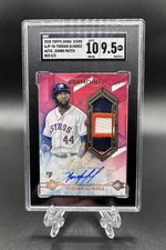 2020 Topps Diamond Icons Yordan Alvarez 5/5 Red Jumbo Patch (RC) SGC 9.5 Auto 10