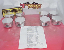 8 New Bme Flat Top Pistons 4.129 Bore -1.345 Ch - .927 Pins Sb2.2 Chevy P17