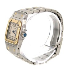 Authentic Cartier Santos Galbe SM Two-tone W20012C4 SSxYG Quartz #260-008-00... 2