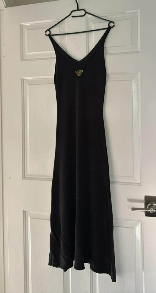 white christmas dresses Backless Black Dress - Prada - Women main image 1