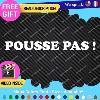 Pousse pas Decals Vinyl Car Brake Tailgate Sticker Truck Funny