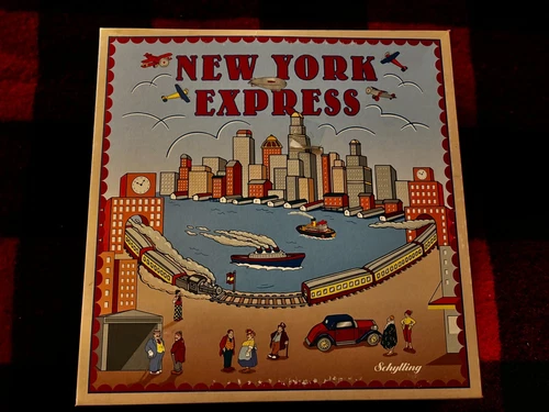 RARE Schylling Collector Series New York Express Wind Up Tin Toy Set NOT WORKING
