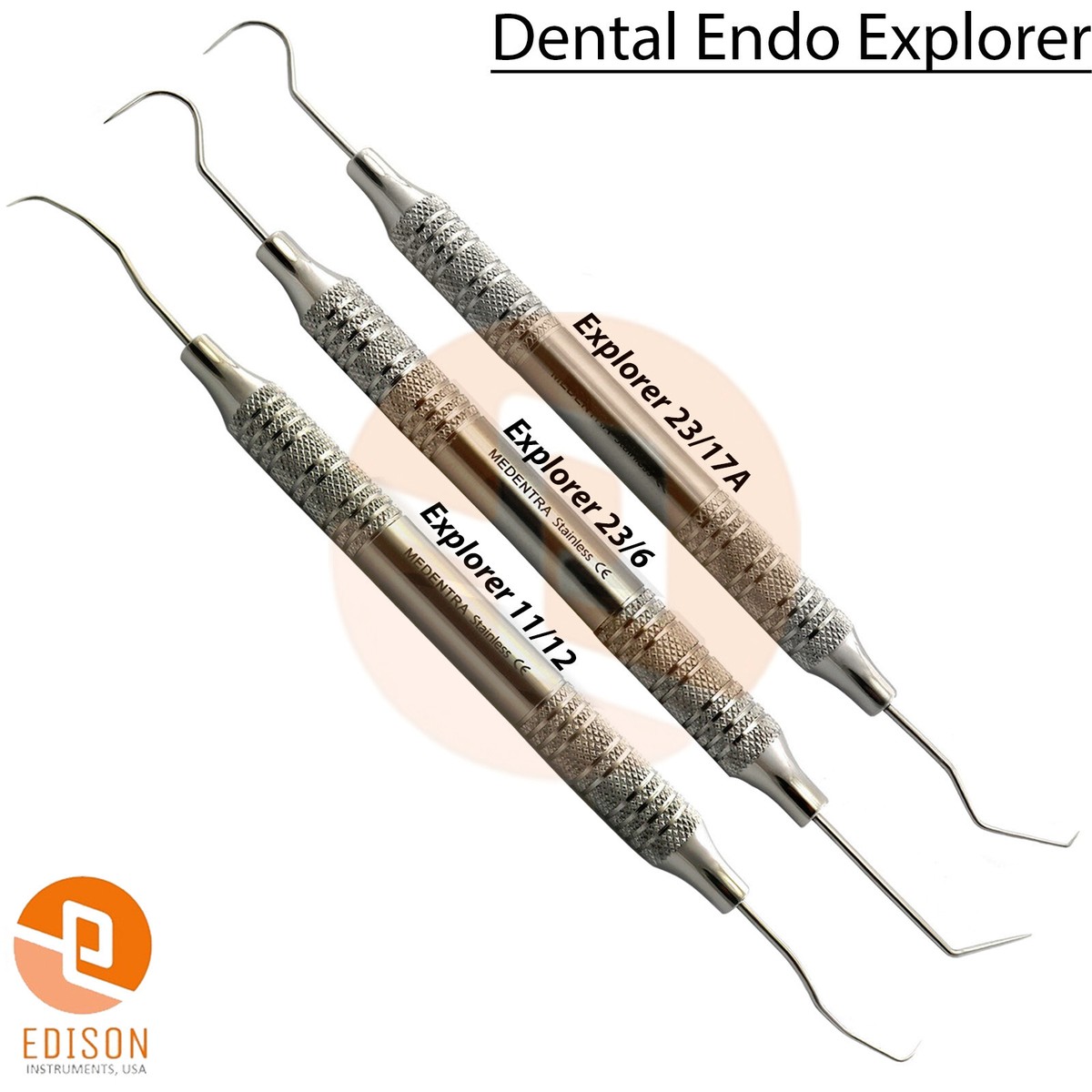 Set 2 Sonde Dentali Esploratore 23/17A, In Acciaio Inox, Per - Foto 4