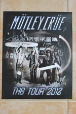 Nikki Sixx Mars Neil Lee Signed Motley Crue Concert Tour Poster Autographed