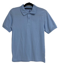 Chaps Boys light Blue Approved School wear Polo Shirt size L 14/16 