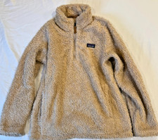 YOUTH Patagonia 1/4 Zip Fleece Size Y XL Beige Pullover Jacket