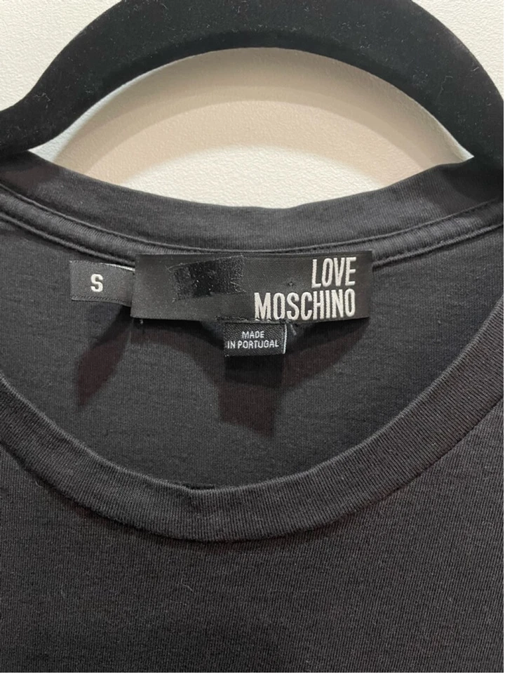 Love Moschino Black & Gold Graphic Tee Shirt Size S - Image 4 of 4