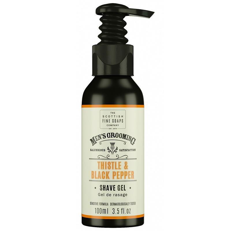 Scottish Fine Soaps Men's Grooming Thistle & Pepper Scented Shaving Gel 100ml