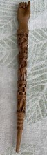 Vintage African Hand Carved Wooden Walking Stick/Cane Hand Cameroon Bamileke 37  