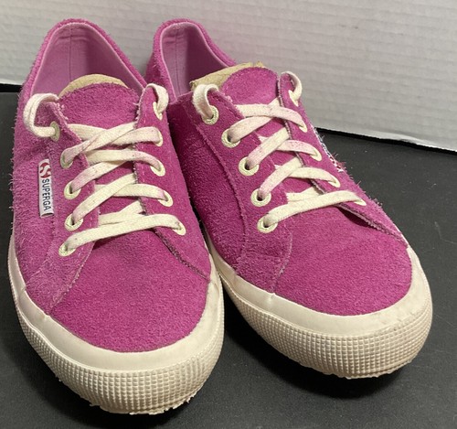 pink suede superga