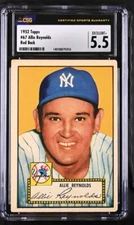 1952 TOPPS # 67 ALLIE REYNOLDS  CSG 5.5  EX+ New York Yankees Beautiful Card