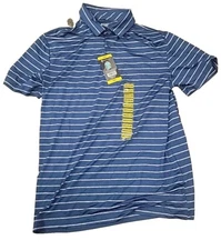 Members Mark Men's Active Performance Polo Blue Small