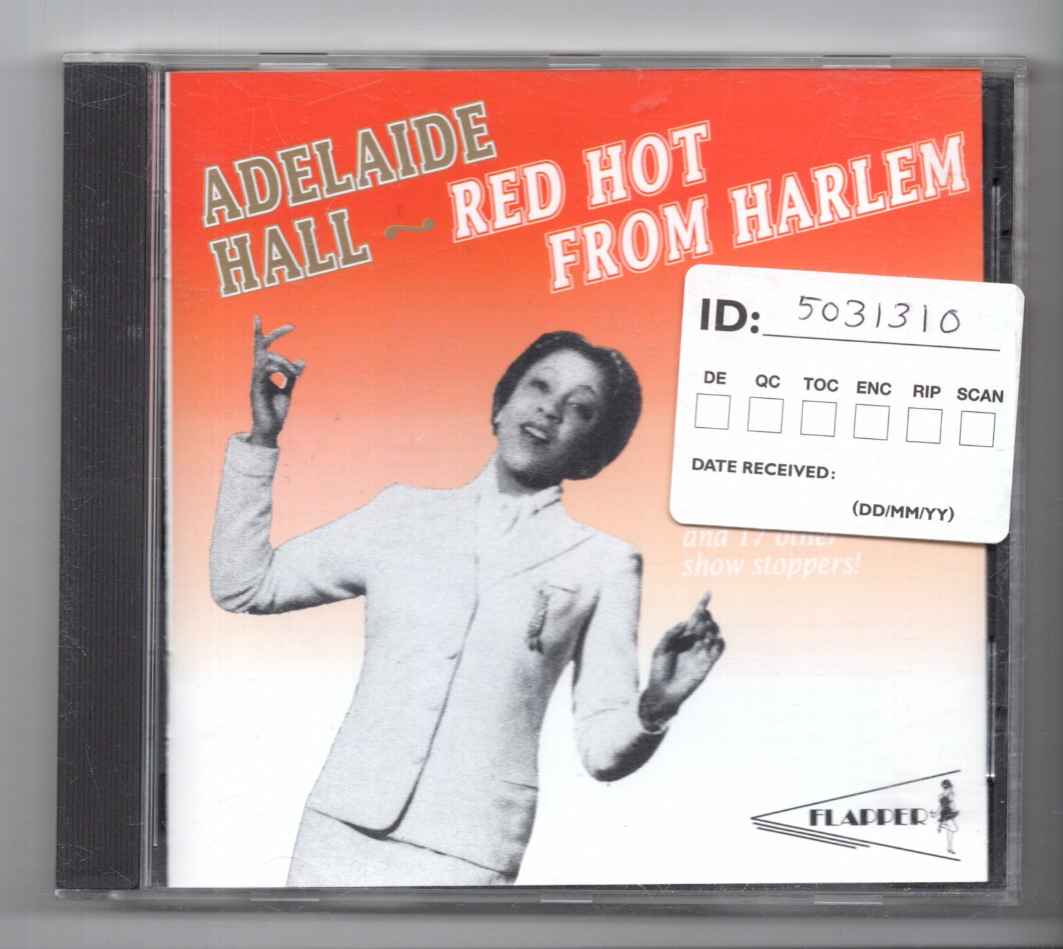 (JW371) Adelaide Hall, Red Hot From Harlem - 1994 CD