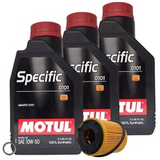 Fiat Abarth 500 595 Service Kit. Motul Specific Abarth 10W50 Oil MANN Oil Filter