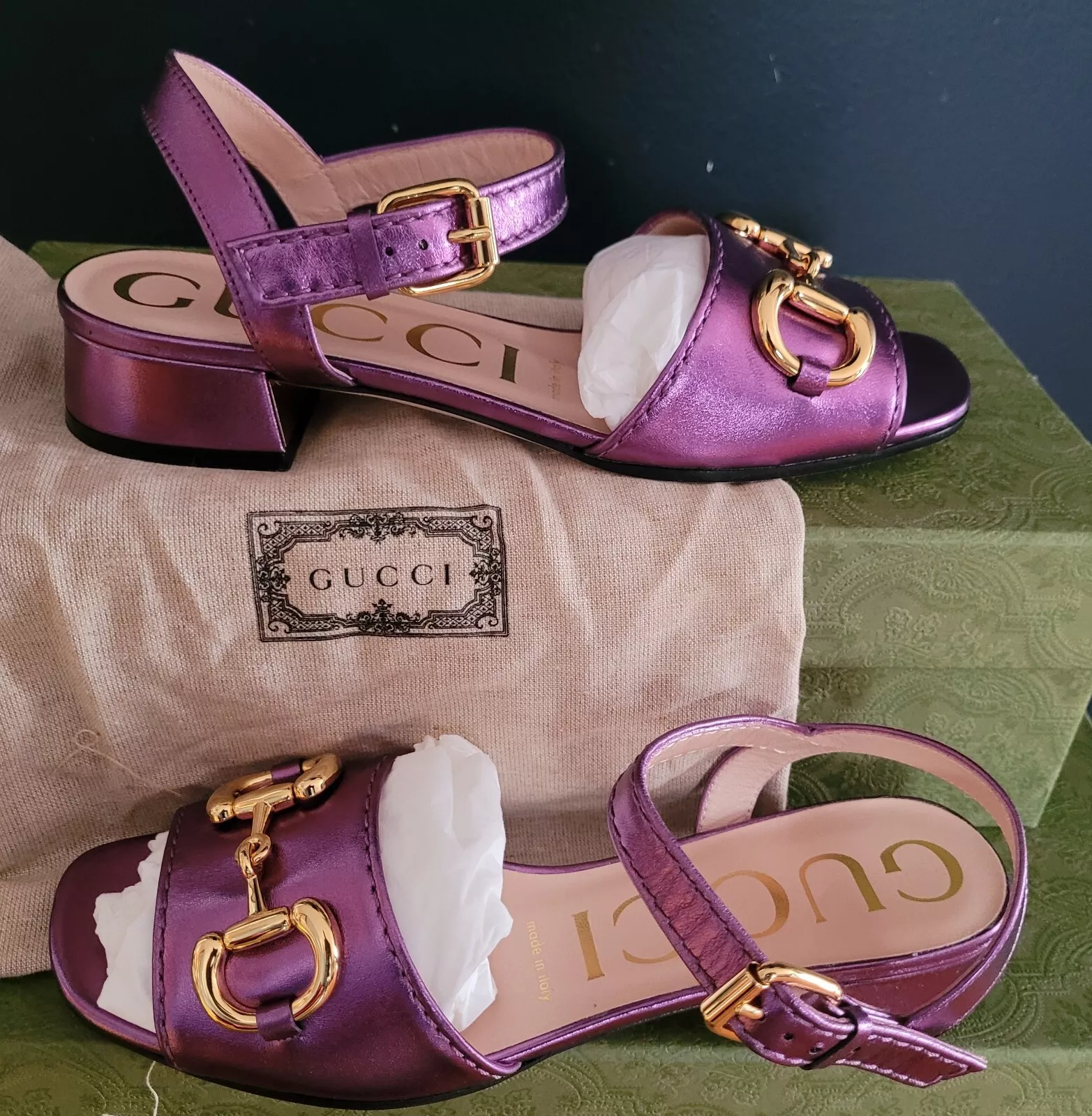 SANDALE GUCCI HORSEBIT NEUVE AUTHENTIQUE GUCCI 36,5 (US 6,5, UK 3,5)