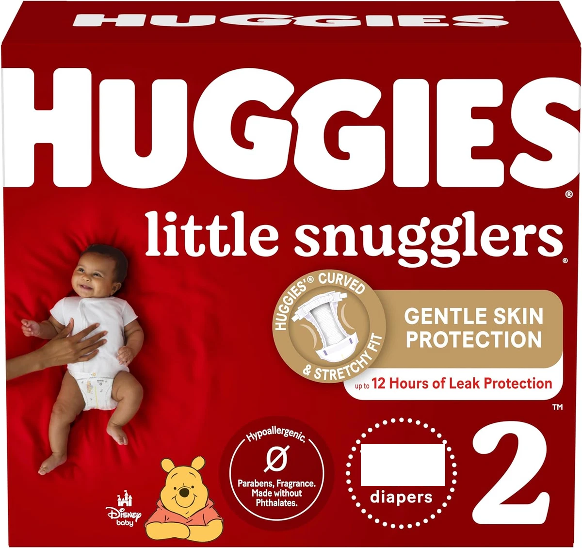 Huggies Diapers Little Snugglers Baby Diapers Size 2 12 18 lbs 238 Count