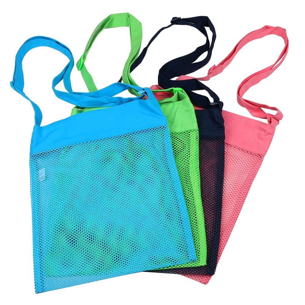 Colorful Mesh Beach Bags x Breathable Sea Shell Bags