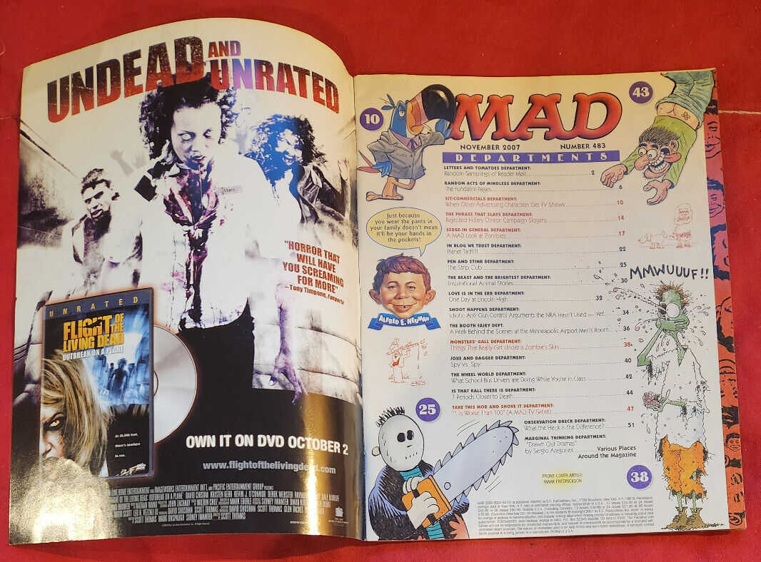 MAD Magazine #483 Nov. 2007 Mark Fredrickson Cover Zombie Issue | eBay
