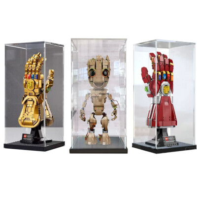 Acrylic Display Case Lego Marve lInfinity Nano Gauntlet 76191 76223 76217  Groot