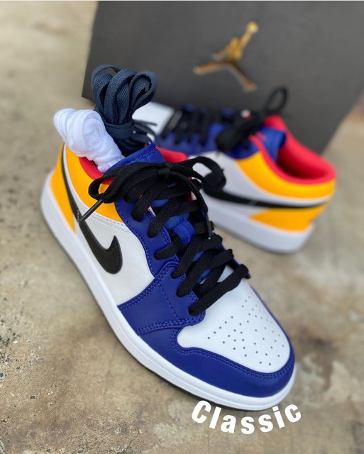 Nike Air Jordan 1 Low Royal Yellow Size 9 Aj1 Blue Red 553558 123 for sale online | eBay