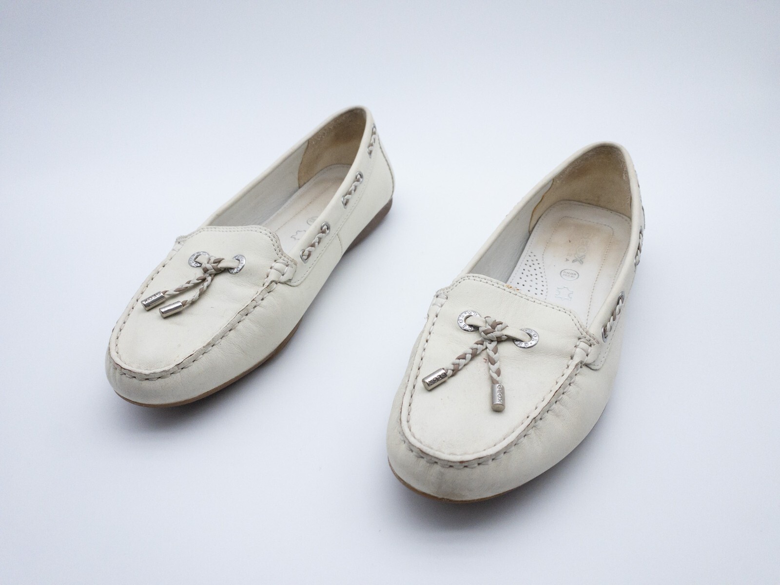 Geox Respira Mujer Sandalias Mocasín Zapato Bajo Botas Talla 40 Eu Tipo 20505-10