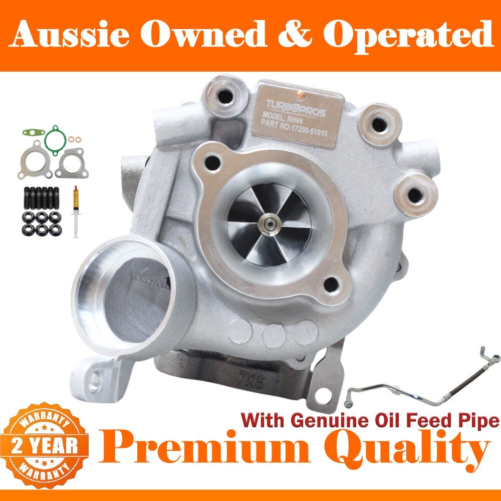 Billet Turbo No Actuator Oil Feed Pipe Toyota LandCruiser 200 4.5L LHS