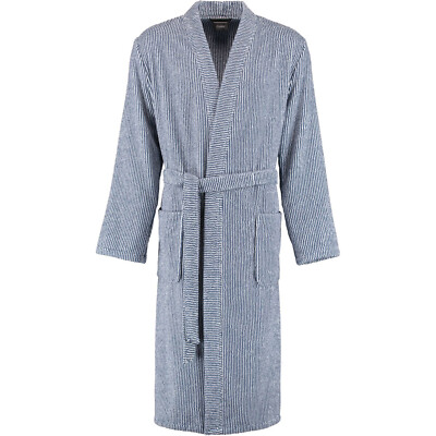 Cawö Herren Bademantel Saunamantel blau 3834 16