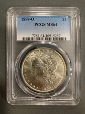 1898O Morgan Silver Dollar - PCGS MS64