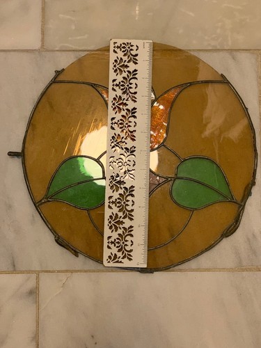 VINTAGE STAINED GLASS FROM THE 1970's - OVER 12" INCHES WIDE -GOOD FOR A PROJECT - Picture 2 of 24