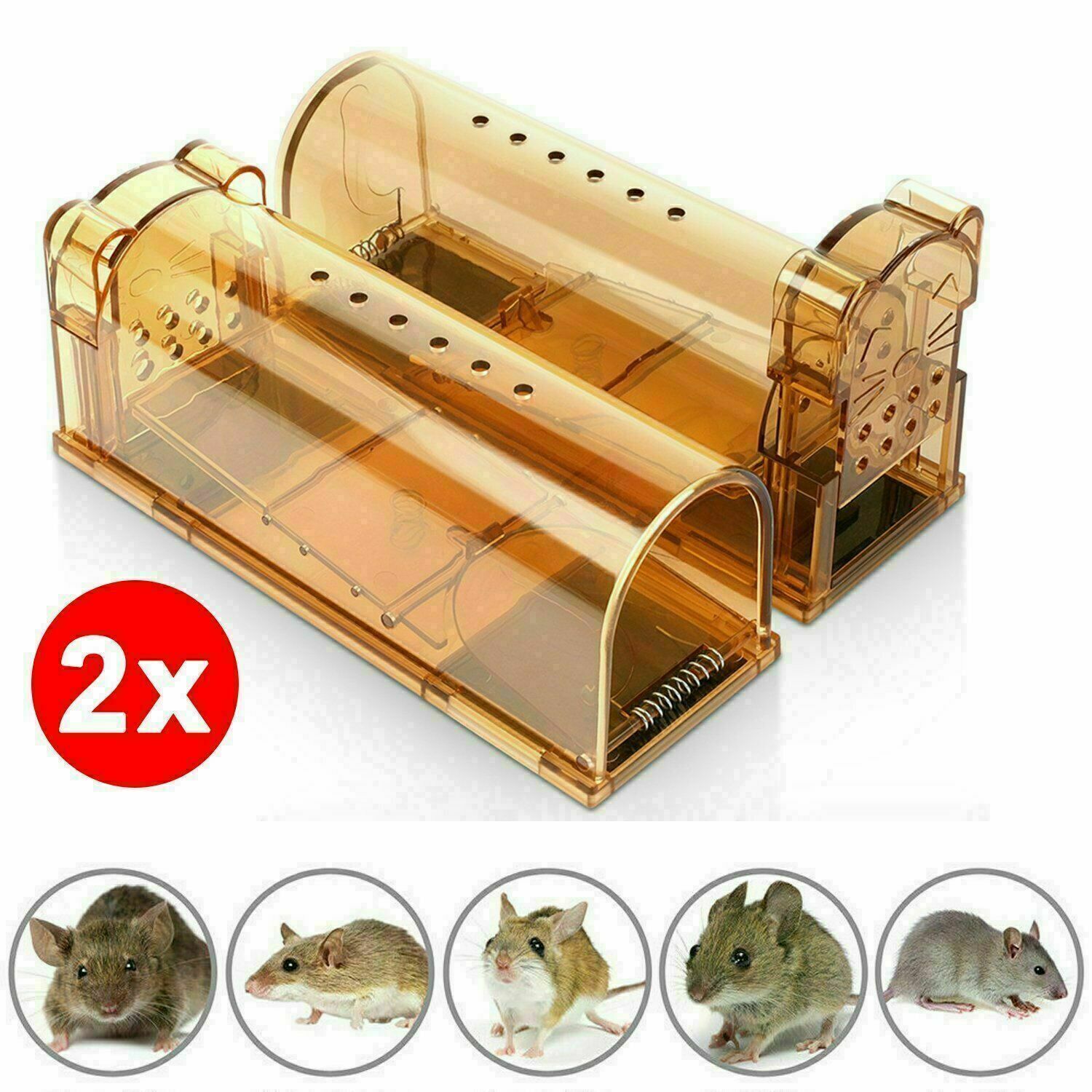 2 Pack Humane Mouse Trap LIVE Catch and Release No Kill Mouse Traps Pet