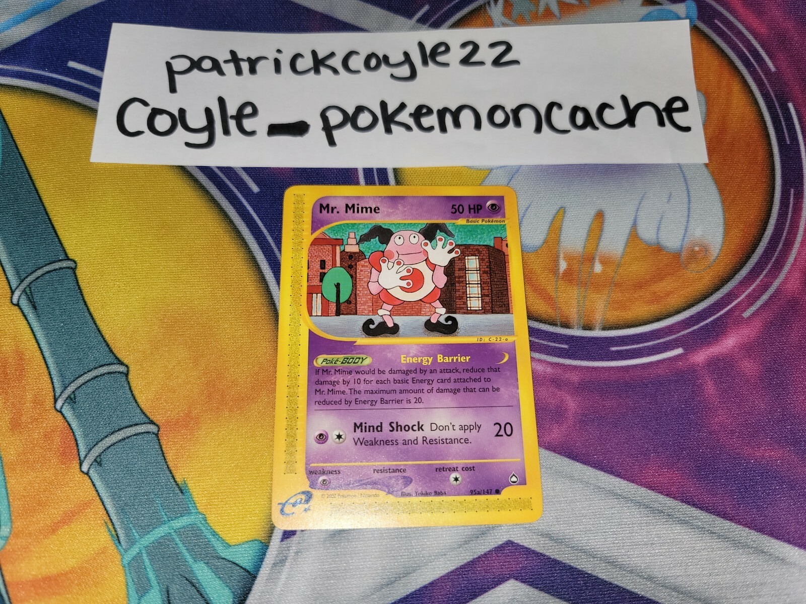 Mr. Mime Common Aquapolis 95a/147 NM/tiny mark on back