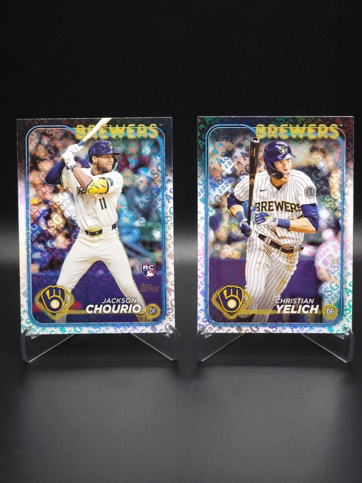 Jackson Chourio 2024 Topps Juego de Estrellas Variación ASG #698 RC +18 ¡Tarjetas de Bonificación! Foto 2 de 4