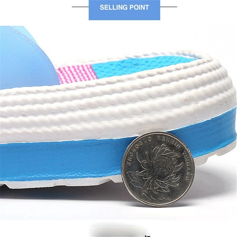 Sandalias de Playa Duraderas Chanclas Informales Masaje Mujer Cuña Zapatos Mujeres Foto 4 de 4