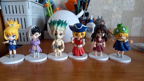 6 Pcs/Set 10cm Dr. Stone Anime Figures Model Desktop Ornaments - Picture 2 of 7