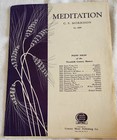 Meditation For Piano Vintage Sheet Music By C S Morrison No. 4099 Century Ed — photo 1