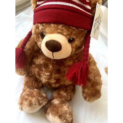 Vintage Mary Meyer Plush Christmas Teddy Bear Winter Hat SUPER SOFT