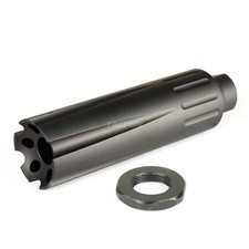 4.5" Long Linear Compensator Muzzle Brake 9/16x24 TPI for .40 .350 w/ Jum Nut