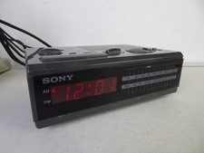 Vintage Sony Dream Machine FM AM Digital Black Clock Radio ICF-C2W Working