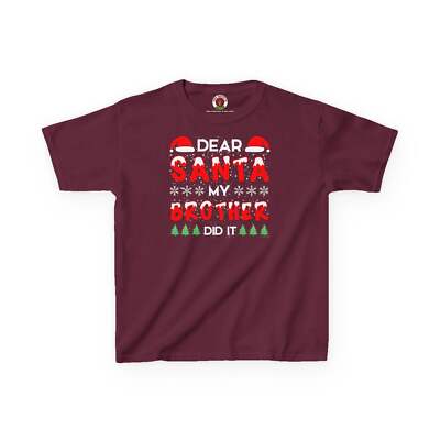 Dear Santa My Brother Did It Kids Tee