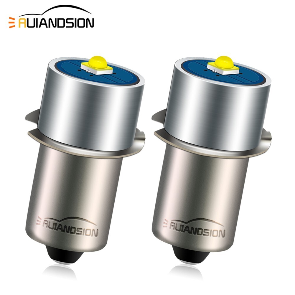 2PCS Maglite LED P13.5S 2525 3W Magnum Light Bulb Globe Torch Flashlight 6V-30V