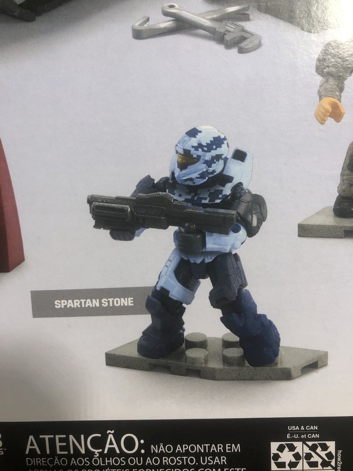 5 Pezzi Mega Construx Halo – Spartan, Covenant, UNSC Marine – Usati, Misti