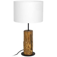 Tischleuchte Tischlampe Pino Table Holz Kiefer Stoffschirm Fassung E27 Spotlight