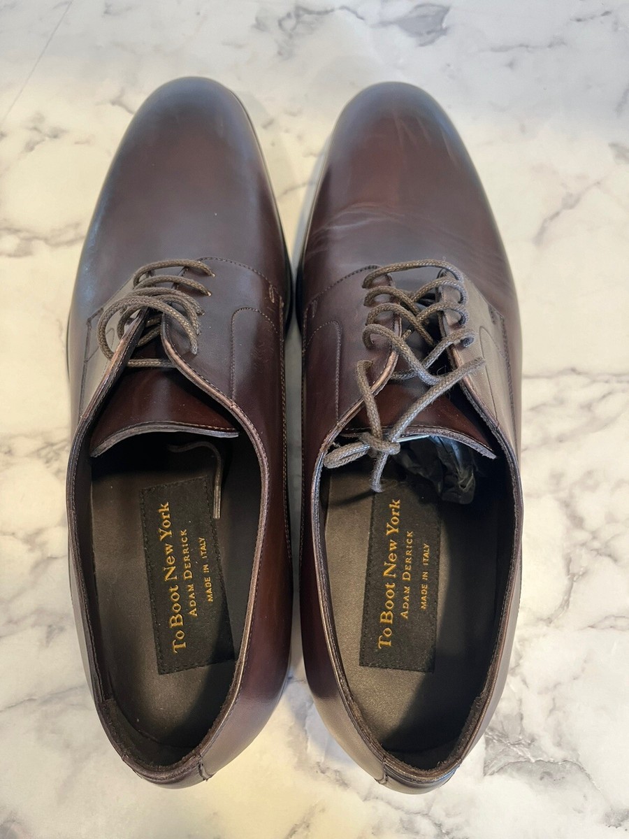 To Boot New York ADAM DERRICK Declan Dark Brown Calf Derby Men\'s Size 7.5 US Declan Dark Brown Calf Derby Blucher main image 4