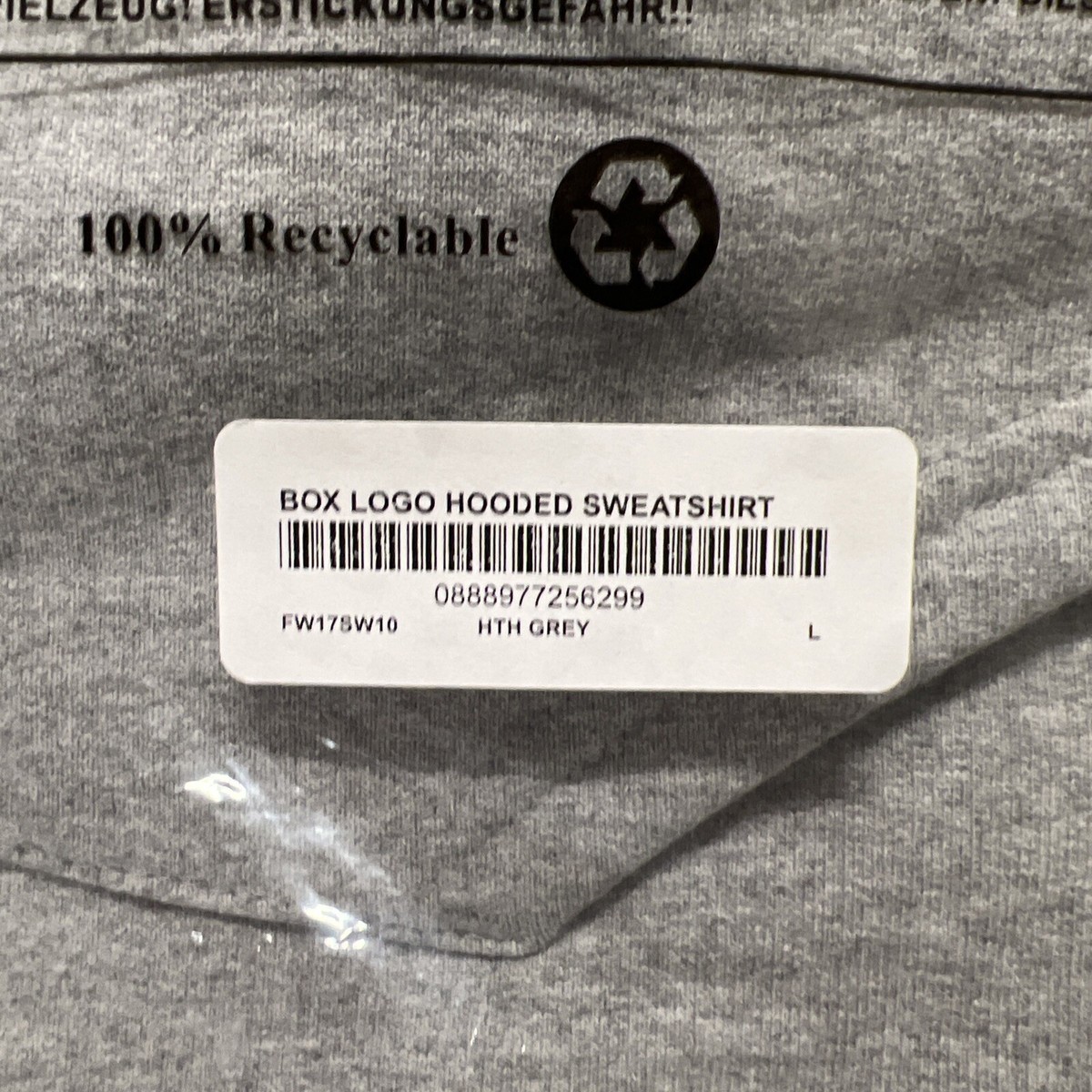 Supreme Box Logo Bogo Hoodie Hooded Sweatshirt (FW 17) Heather