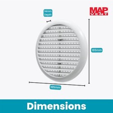 Round Louvre Air Vent Cover - Openings 80-152mm, Flyscreen, Bathroom Shed Garage