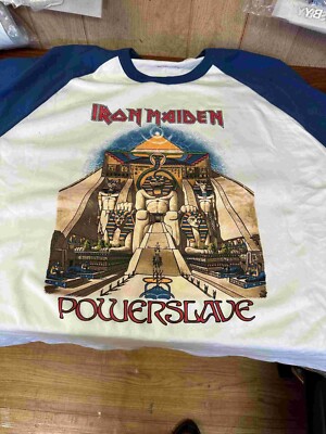 Iron Maiden -  Powerslave Rare White/Blue S to 3XL